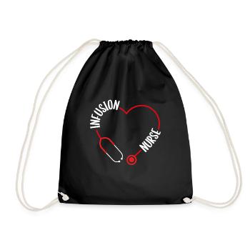 Infusion Nurse Stethoscope Nursing for Nurses - Turnbeutel - Schwarz - Vorne