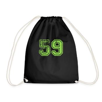 pedeset devet green number - Turnbeutel - Schwarz - Vorne