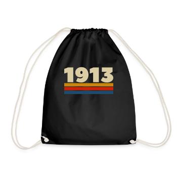1913 T-Shirt Oldschool - Turnbeutel - Schwarz - Vorne