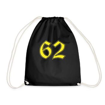62 YELLOW - Turnbeutel - Schwarz - Vorne