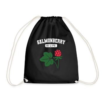 salmonberry is life - Turnbeutel - Schwarz - Vorne