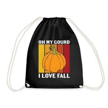 Oh My Gourd I Love - Drawstring Bag - black - Front