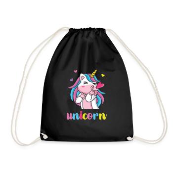 Licorne Douce Licorne - Sac de sport léger - noir - Devant