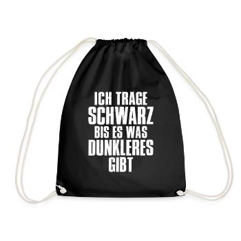 Ich trage schwarz bis es was dunkleres gibt - Turnbeutel - Schwarz - Vorne