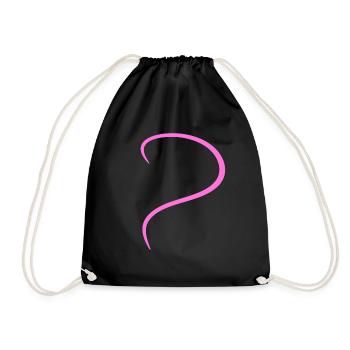 Conception rose demi-cœur - Sac de sport léger - noir - Devant