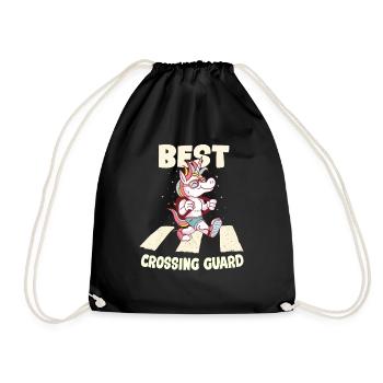 Dessin animé Crossing Guard Unicorn - Sac de sport léger - noir - Devant