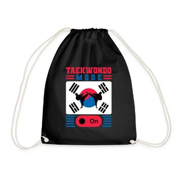 TKD Korean Martial Arts Tae Kwon - Turnbeutel - Schwarz - Vorne
