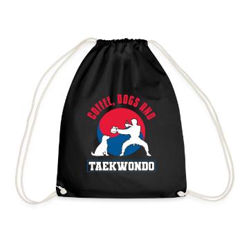 TKD Korean Martial Arts Tae Kwon - Turnbeutel - Schwarz - Vorne