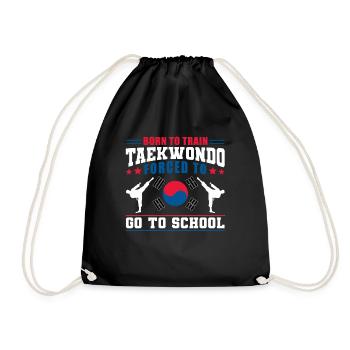 TKD Korean Martial Arts Tae Kwon - Turnbeutel - Schwarz - Vorne
