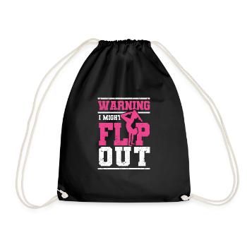I could freak out Funny gymnast - Drawstring Bag - black - Front
