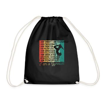 Je suis un gymnaste drôle d’entraîneur de gymnastique - Sac de sport léger - noir - Devant