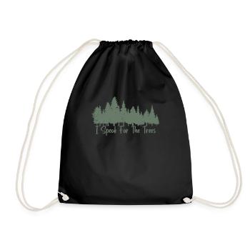 I Speak For Trees Earth Day Save Earth - Sac de sport léger - noir - Devant