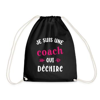 Une Coach qui déchire Femme Sportif Cadeau Humour - Sac de sport léger - noir - Devant