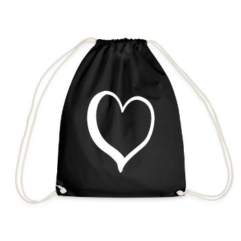 Cœur Noble Blanc - Sac de sport léger - noir - Devant