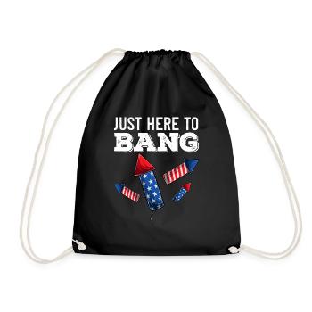 I'm Just Here To Bang Funny Fourth of July 4th - Sac de sport léger - noir - Devant