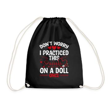 Emergency Room Nurse Appreciation Cardiac Nursing - Drawstring Bag - black - Front