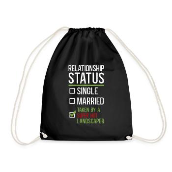 Landscaper Landscaping Landscape - Drawstring Bag - black - Front