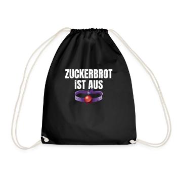 Zuckerbrot ist aus schwarzer Humor, die gute Zeit - Turnbeutel - Schwarz - Vorne