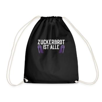 Zuckerbrot ist aus schwarzer Humor, die gute Zeit - Turnbeutel - Schwarz - Vorne