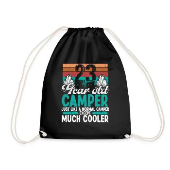 23 Year Old Camper Scouting Camping 23 Birthday - Drawstring Bag - black - Front
