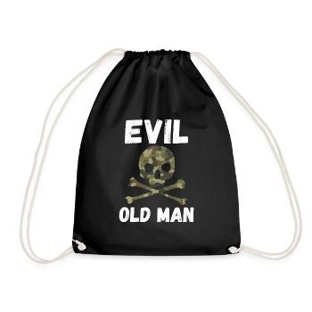 Evil old man The Evil Old Man Skull - Drawstring Bag - black - Front