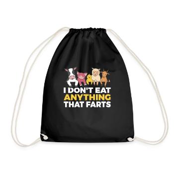 Je ne mange rien qui pète Végétalien Végétarien - Sac de sport léger - noir - Devant
