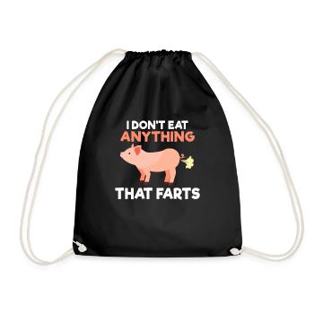Je ne mange rien qui pète Végétalien Végétarien - Sac de sport léger - noir - Devant