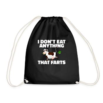 Je ne mange rien qui pète Végétalien Végétarien - Sac de sport léger - noir - Devant