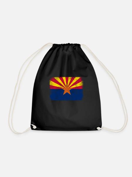 America US Flag Distressed State Flag Arizona - Turnbeutel - Schwarz