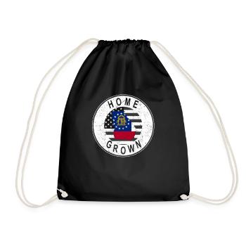 Carte terrestre Amérique Drapeau américain Géorgie cultivée à la maison - Sac de sport léger - noir - Devant