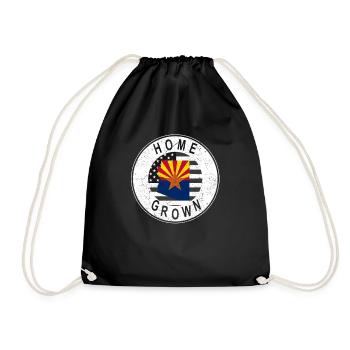 Carte terrestre Amérique Drapeau américain Arizona cultivé à la maison - Sac de sport léger - noir - Devant