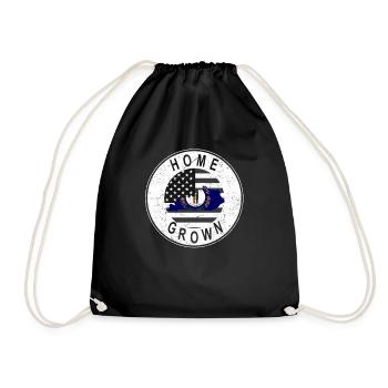 Land Map America US Flag Home Grown Kentucky - Drawstring Bag - black - Front