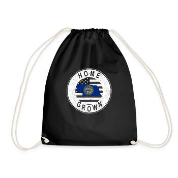 Carte terrestre Amérique Drapeau américain Nebraska cultivé à la maison - Sac de sport léger - noir - Devant