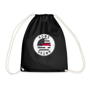 Land Map America US Flag Home Grown North Carolina - Turnbeutel - Schwarz - Vorne