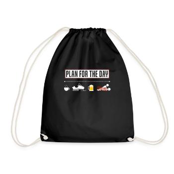 Plan amusant pour la motoneige de jour - Sac de sport léger - noir - Devant