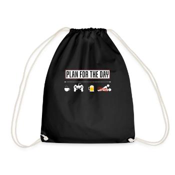 Plan amusant pour le jeu de joueur de jour - Sac de sport léger - noir - Devant