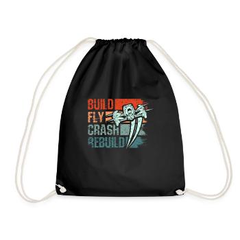 Construire fly crash reconstruire drone - Sac de sport léger - noir - Devant