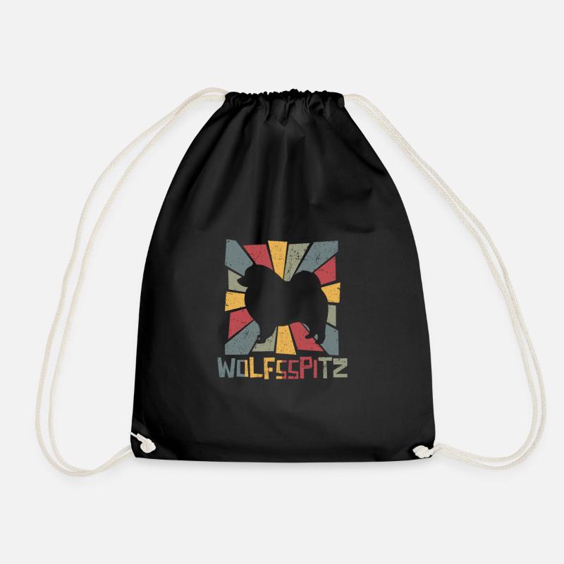 Wolfsspitz - Turnbeutel - Schwarz