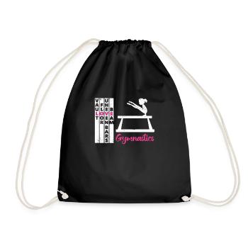 Jump Floor Step Bars Beam Gymnastique Drôle - Sac de sport léger - noir - Devant