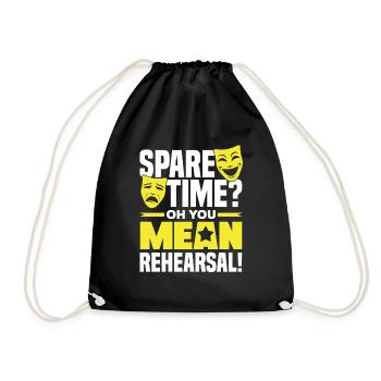 Theater Thespian Theatrical Thespianism You Mean - Drawstring Bag - black - Front