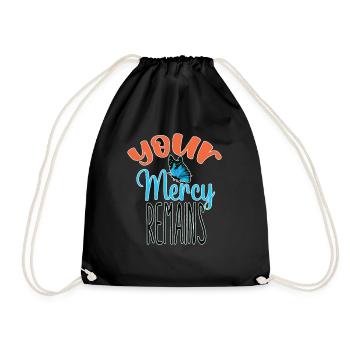 Retro Your Mercy bleibt Boho Positive Religious C - Turnbeutel - Schwarz - Vorne