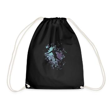 Soccer Striker Color Splash - Drawstring Bag - black - Front