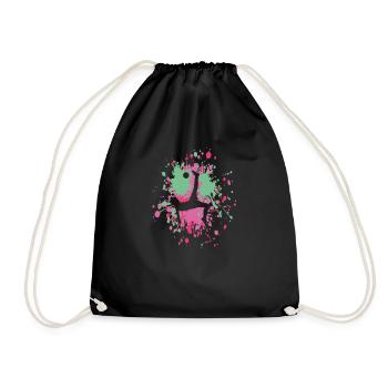 Soccer Light Scissor Kick Color Splash - Drawstring Bag - black - Front