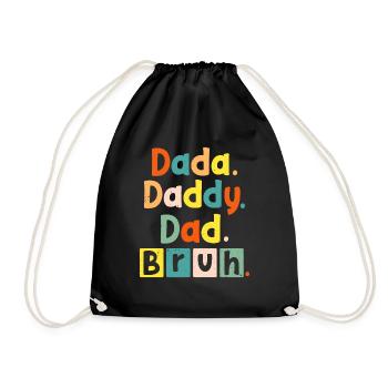 Dada Papa Papa Bruh Vintage - Sac de sport léger - noir - Devant