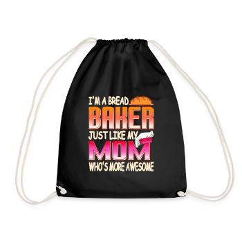 Je suis boulanger, tout comme ma mère - Sac de sport léger - noir - Devant