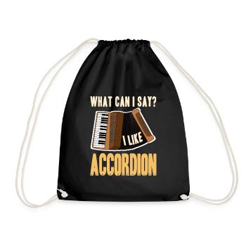 What shall I say? I like accordion - Drawstring Bag - black - Front