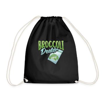 Broccoli dealer for a vegetable shop owner - Drawstring Bag - black - Front