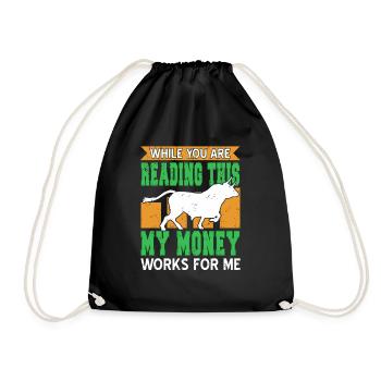 Pendant que vous lisez ceci, Mon argent travaille pour moi - Sac de sport léger - noir - Devant