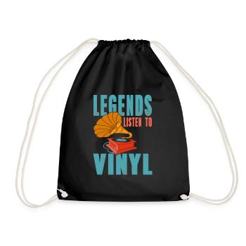 Les légendes écoutent des disques vinyles - Sac de sport léger - noir - Devant