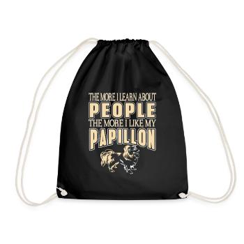 Plus j’en apprends sur les gens, plus j’aime P - Sac de sport léger - noir - Devant